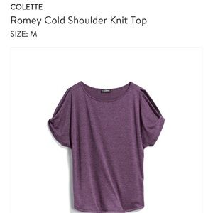 Colette Romey Cold Shoulder Knit top